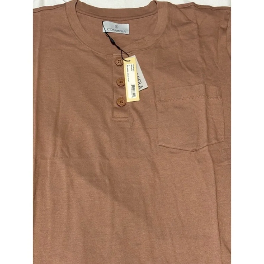 Cosabella Men's Henley & Jogger Pajama Set Pima Cotton Modal Soft Lounge Set L